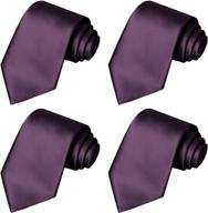 🎀 magnetic purple necktie: amplify your style with kissties solid design! logo