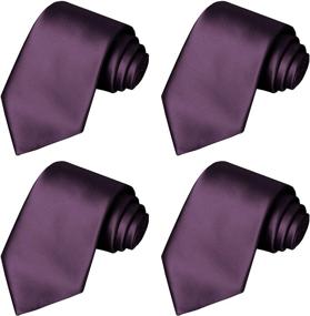 img 4 attached to 🎀 Magnetic Purple Necktie: Amplify Your Style with KissTies Solid Design!