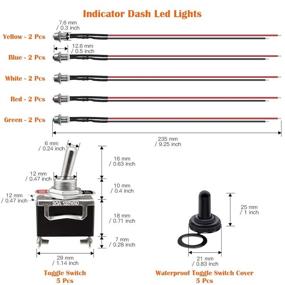 img 3 attached to 🚗 Rustark Heavy Duty 2 Pin ON/Off Rocker Toggle Switch with Rubber Waterproof Boot Cover - 5 pcs - Ideal for Car, Truck, Boat - 15A 250V, 20A 125V