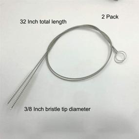 img 2 attached to 🧹 Flexible Cleaning Brush Set - 2 Pcs Bristle Tip, 3/8” by 32” Inch Long, Ideal for Keg, Feeding Tube, Line Tube Hose