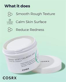 img 2 attached to 🌿 COSRX One Step Green Hero Calming Pad: 70 Pads with Green Tea Leaf Water and Centella Asiatica Extract. Exfoliating, Cleansing, and Paraben-Free!