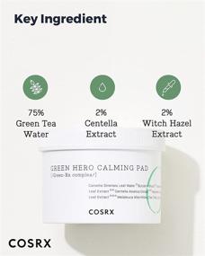 img 1 attached to 🌿 COSRX One Step Green Hero Calming Pad: 70 Pads with Green Tea Leaf Water and Centella Asiatica Extract. Exfoliating, Cleansing, and Paraben-Free!