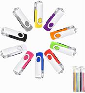 🔑 10 multi-colored flash memory indicator lanyards: quick & convenient memory accessory logo