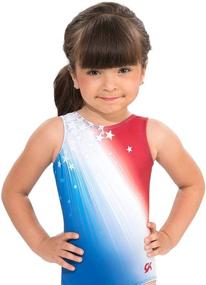 img 2 attached to ⭐ GK Girls Gymnastics Dance Leotard - Shooting Stars Design (AXS, Stars & Stripes Flag)