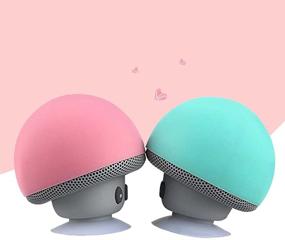 img 2 attached to 🍄 Hipipooo Cute Speaker: Mini Mushroom-Shaped Bluetooth Speaker for Kitchen, Bedroom, Car, Desk, Party, Outdoor – Pink