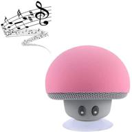 🍄 hipipooo cute speaker: mini mushroom-shaped bluetooth speaker for kitchen, bedroom, car, desk, party, outdoor – pink logo