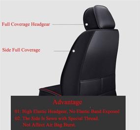 img 1 attached to 🚗 FHJBP Universal 5 Car Seat Covers Cushion - Full Set (Black) for Sedan SUV and Small Pick-Up Truck - Compatible with Evoque, XC40, XC60, Golf, Passat, Jetta, CT4, CT6