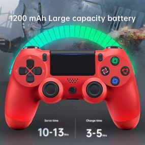 img 3 attached to 🎮 Red EUIYI PS4 Wireless Game Controller Joystick for Playstation 4 Slim Pro Console with 1200mAh Battery Vibration Turbo
