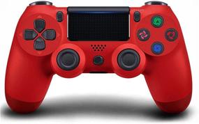 img 4 attached to 🎮 Red EUIYI PS4 Wireless Game Controller Joystick for Playstation 4 Slim Pro Console with 1200mAh Battery Vibration Turbo