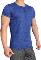 togym slim fit henley shirts: stylish men's clothing with button detailing logo