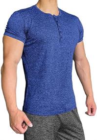 img 4 attached to Togym Slim Fit Henley Shirts: Stylish Men's Clothing with Button Detailing