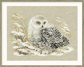 img 4 attached to 🦉 RIOLIS R1241 White Owl Counted Cross Stitch Kit, 17.75 by 13.75-Inch