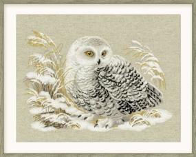 img 3 attached to 🦉 RIOLIS R1241 White Owl Counted Cross Stitch Kit, 17.75 by 13.75-Inch