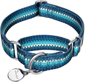 img 4 attached to 🐶 Dazzber Martingale Collar for Dogs - No Pull Pet Collar Heavy Duty, Silky Soft with Unique Pattern for Medium and Large Breeds