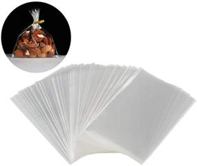 img 2 attached to 6x8 Clear Flat Cello/Cellophane Treat Bags for 🍪 Bakery Cookies & Candies (Pack of 100) - TOPWEL