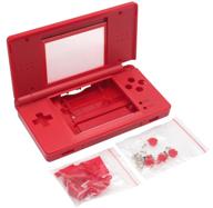 🎮 ostent full repair parts replacement housing shell case kit for nintendo ds lite ndsl - mario style, red color logo