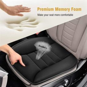 img 3 attached to 🚗 Tsumbay Car Seat Cushion - Pressure Relief Memory Foam Comfort Seat Protector for Car Driver, Office Chair, and Home Seat - Black