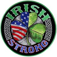 🍀 high thread embroidered irish strength patch - 4" x 4" - iron-on/sew-on logo