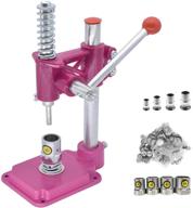 🔘 twsoul button maker: handmade fabric covered button machine with 4 molds - diy tool with 400 pcs pink buttons logo