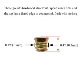 img 2 attached to 🛠️ Homeware Essentials: HAHIYO Screw in Nut Threaded Inserts for Easy Furniture Assembly - Zinc Alloy, 20x10mm-30P