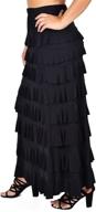 🔥 dare2bstylish women's waterfall 8 tiered boho layered maxi skirt: available in regular and plus sizes logo