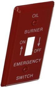 img 1 attached to 🔴 Morris 83490 Emergency Metal Switch Plate: Utility Oil, Red - Efficient Safety Solution