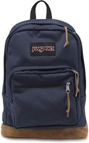 img 4 attached to 🎒 JanSport Right Pack Backpack - Versatile School, Travel, Work, Laptop Bookbag with Leather Bottom (Navy)