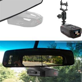 img 3 attached to 🚗 AccessoryBasics Car Rearview Mirror Radar Detector Mount Holder: Compatible with Cobra SPX XRS iRadar 480i 450 380 Radar Detector