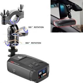 img 2 attached to 🚗 AccessoryBasics Car Rearview Mirror Radar Detector Mount Holder: Compatible with Cobra SPX XRS iRadar 480i 450 380 Radar Detector