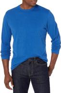 amazon essentials men's regular fit long sleeve burgundy t-shirts & tanks in clothing logo