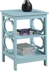 img 3 attached to 🌊 Omega End Table, Seafoam Green - Convenience Concepts