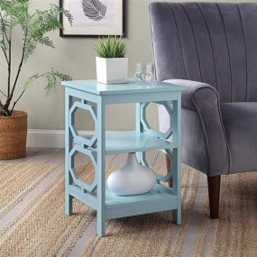 img 2 attached to 🌊 Omega End Table, Seafoam Green - Convenience Concepts