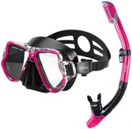 🤿 snorkeling gear set - adult mask and snorkel set, goggles and snorkel combo, dry snorkel mask for scuba diving, swimming pool training equipment with carrying bag - suitable for youth men and women logo