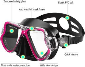 img 1 attached to 🤿 Snorkeling Gear Set - Adult Mask and Snorkel Set, Goggles and Snorkel Combo, Dry Snorkel Mask for Scuba Diving, Swimming Pool Training Equipment with Carrying Bag - Suitable for Youth Men and Women