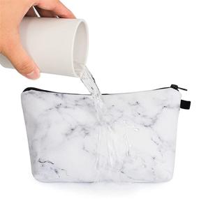 img 2 attached to 💄 Cute Makeup Bag - Waterproof Organizer Pouch for Women and Girls, Perfect for Travel and Purse