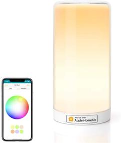 img 4 attached to 🏮 Meross Smart WiFi Table Lamp with Apple HomeKit, Siri, Amazon Alexa, Google Assistant, SmartThings Support | Tunable White and Multi-Color | Touch Control | Voice and APP Control