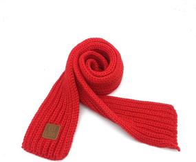 img 4 attached to 🧣 Теплые и стильные вязаные зимние модные шарфы для малышей: обязательные аксессуары для девочек