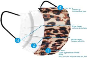 img 1 attached to 🐆 Leopard Disposable Masks: Optimal Comfort and Breathability for Enhanced Protection