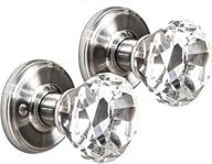 🚪✨ satin nickel crystal functional interior door knobs set - crystal door knobs for interior doors логотип