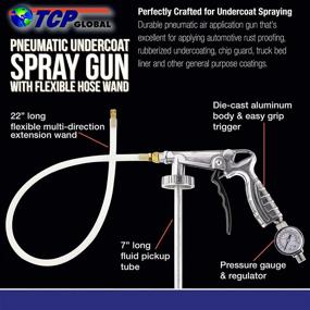 img 3 attached to 🔫 TCP Global Air Rust Proofing and Undercoating Gun with Gauge - 22" Long Flexible Extension Wand, Multi-Directional Nozzle - Truck Bed Liner Coating, Rubberized Undercoat, Chip Guard Sprayer