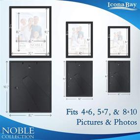 img 3 attached to 🖼️ Icona Bay Combo-Sizes Black Picture Frames Set - 10 PC: Noble Collection Multi-Pack for Modern Wall Gallery