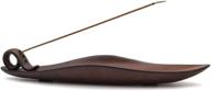 🍃 decorative leaf-shaped ceramic incense stick burner holder, 9 inch ash catcher tray логотип