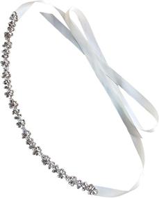 img 4 attached to ✨ Shimmering Rose Gold Rhinestones: Exquisite Bridal Sashes for Crystal Wedding Elegance