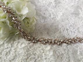 img 1 attached to ✨ Shimmering Rose Gold Rhinestones: Exquisite Bridal Sashes for Crystal Wedding Elegance