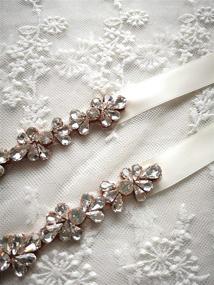 img 3 attached to ✨ Shimmering Rose Gold Rhinestones: Exquisite Bridal Sashes for Crystal Wedding Elegance