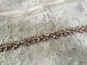 img 2 attached to ✨ Shimmering Rose Gold Rhinestones: Exquisite Bridal Sashes for Crystal Wedding Elegance