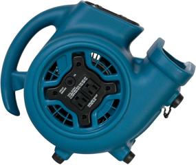 img 1 attached to 💨 Blue XPOWER P-260AT Freshen Mini Mighty Scented Air Mover, Utility Fan, Dryer, Blower with Power Outlets & Timer - 1/5 HP, 800 CFM, 4 Speeds