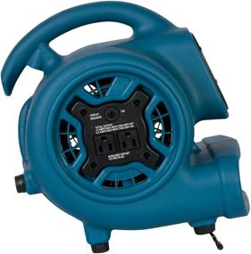 img 2 attached to 💨 Blue XPOWER P-260AT Freshen Mini Mighty Scented Air Mover, Utility Fan, Dryer, Blower with Power Outlets & Timer - 1/5 HP, 800 CFM, 4 Speeds