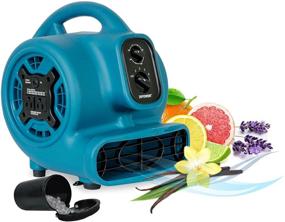 img 4 attached to 💨 Blue XPOWER P-260AT Freshen Mini Mighty Scented Air Mover, Utility Fan, Dryer, Blower with Power Outlets & Timer - 1/5 HP, 800 CFM, 4 Speeds