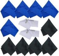 🌟 eco-fused microfiber cleaning cloths - 12 pack - perfect for glasses, spectacles, camera lens, ipad, tablets, phones, iphone, android, laptops, lcd screens & delicate surfaces logo